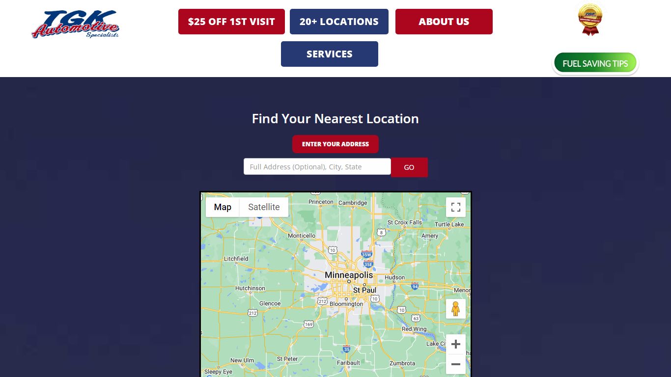 Locations - MN - TGK Automotive Specialists Top Repairs in the Twin ...